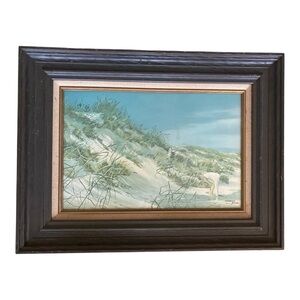 Carolyn Blish Vintage 1960s “At The Beach” Ocean Beach Landscape Framed Print